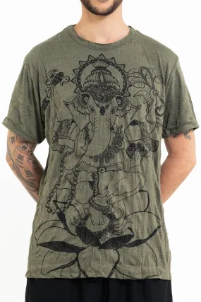 Mens Lord Ganesh T-Shirt in Green