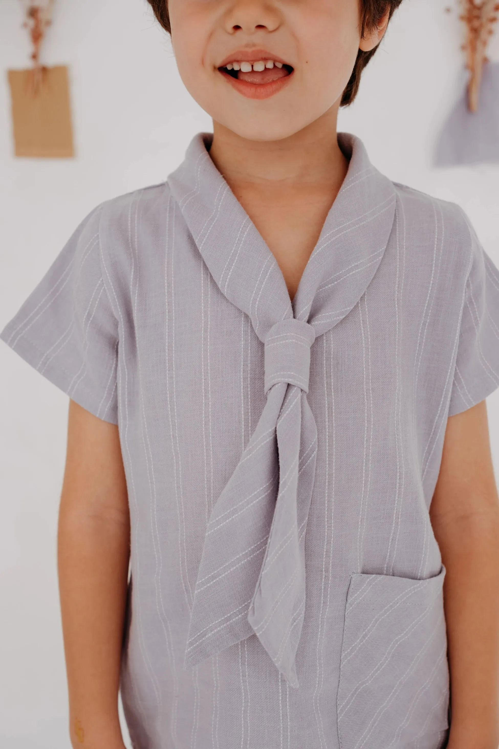 Mileou Striped Nautical Style Shirt and Shorts Set