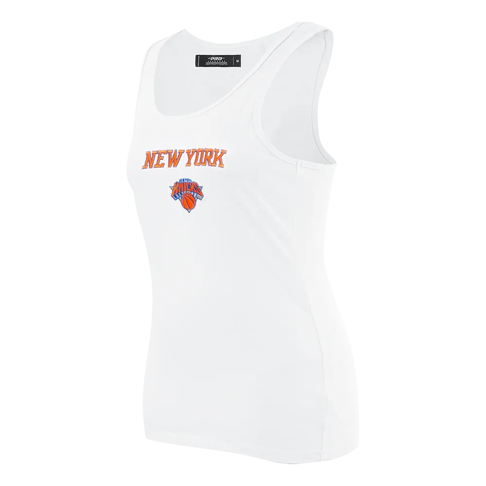 NBA NEW YORK KNICKS CLASSIC WOMEN'S RELAXED FIT RACERBACK (WHITE)