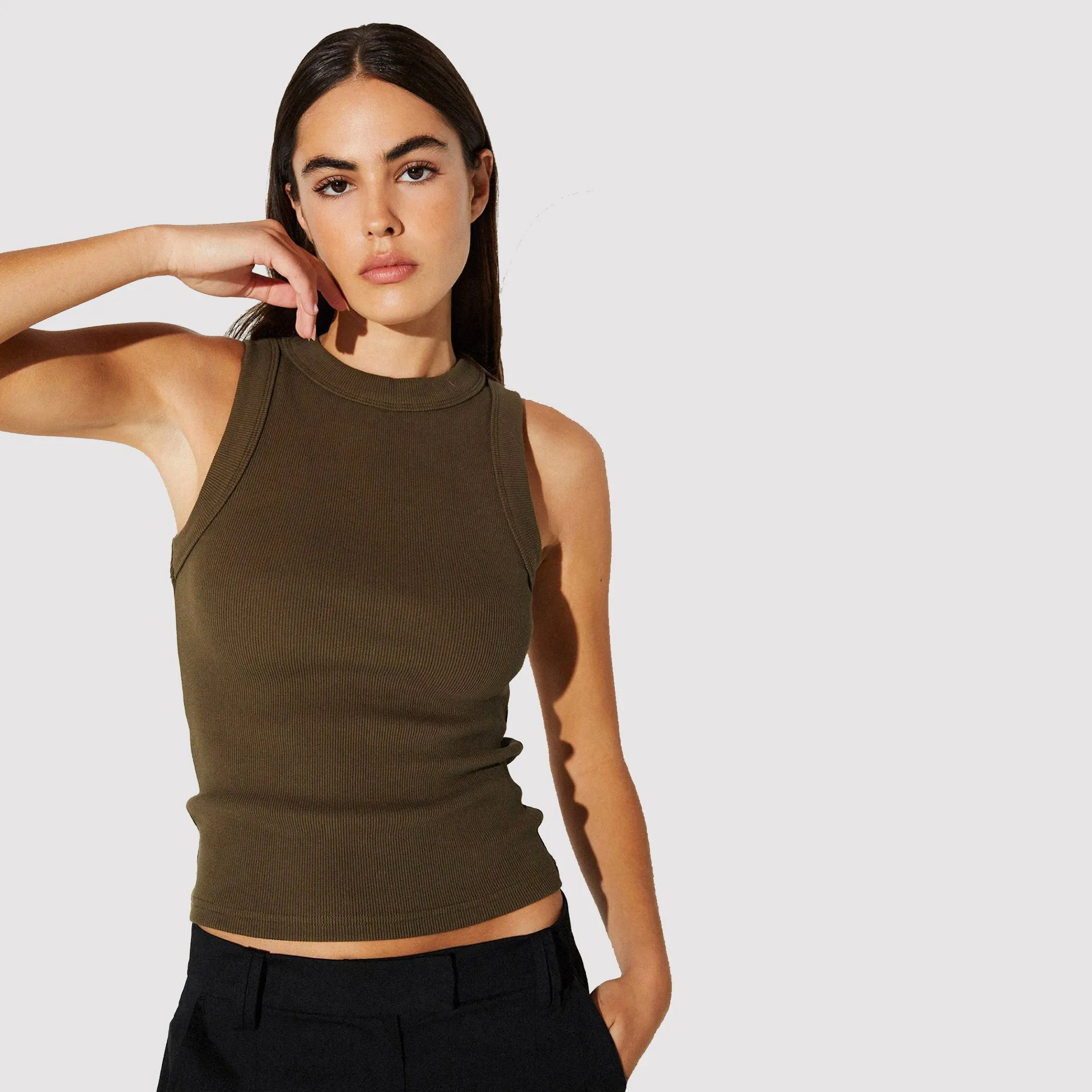 Neuw Jonesy Singlet - Kelp