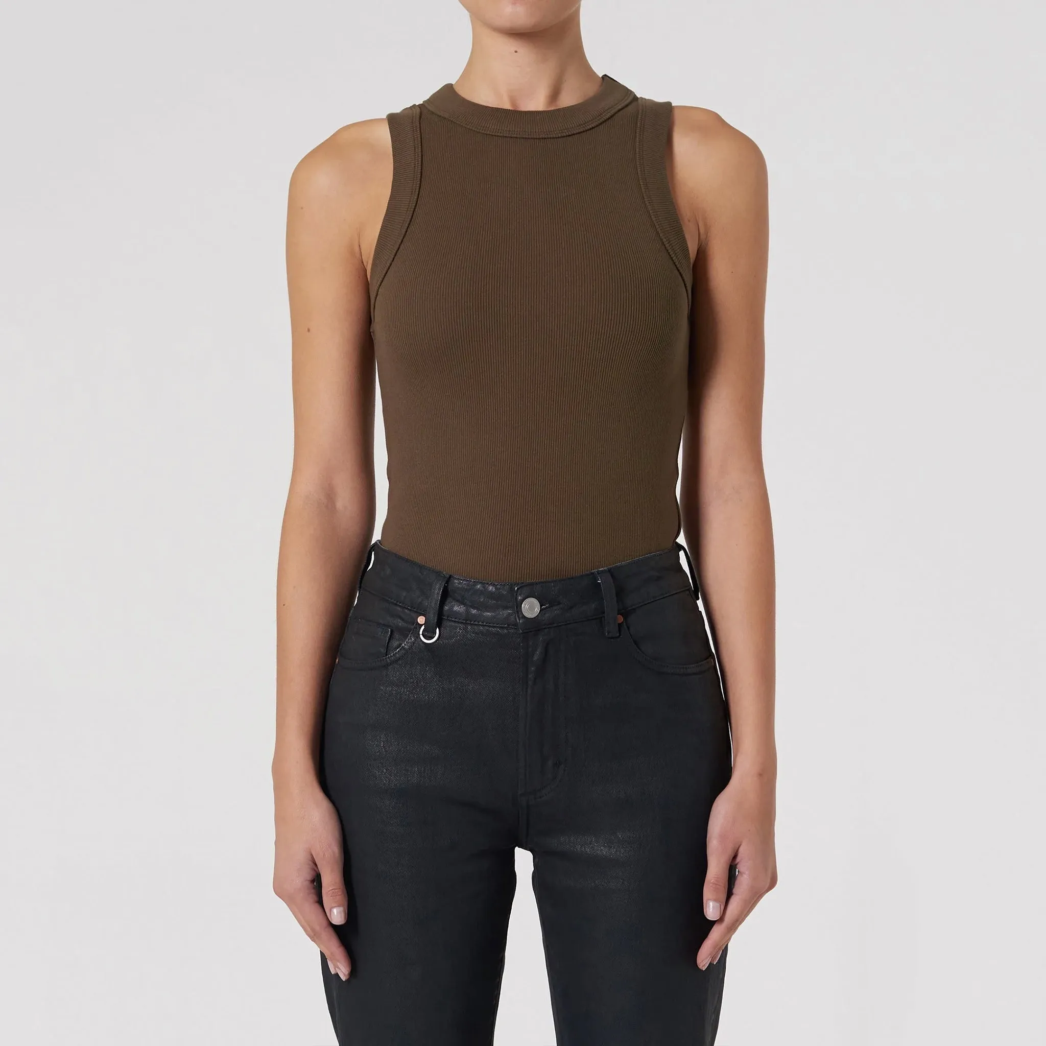 Neuw Jonesy Singlet - Kelp