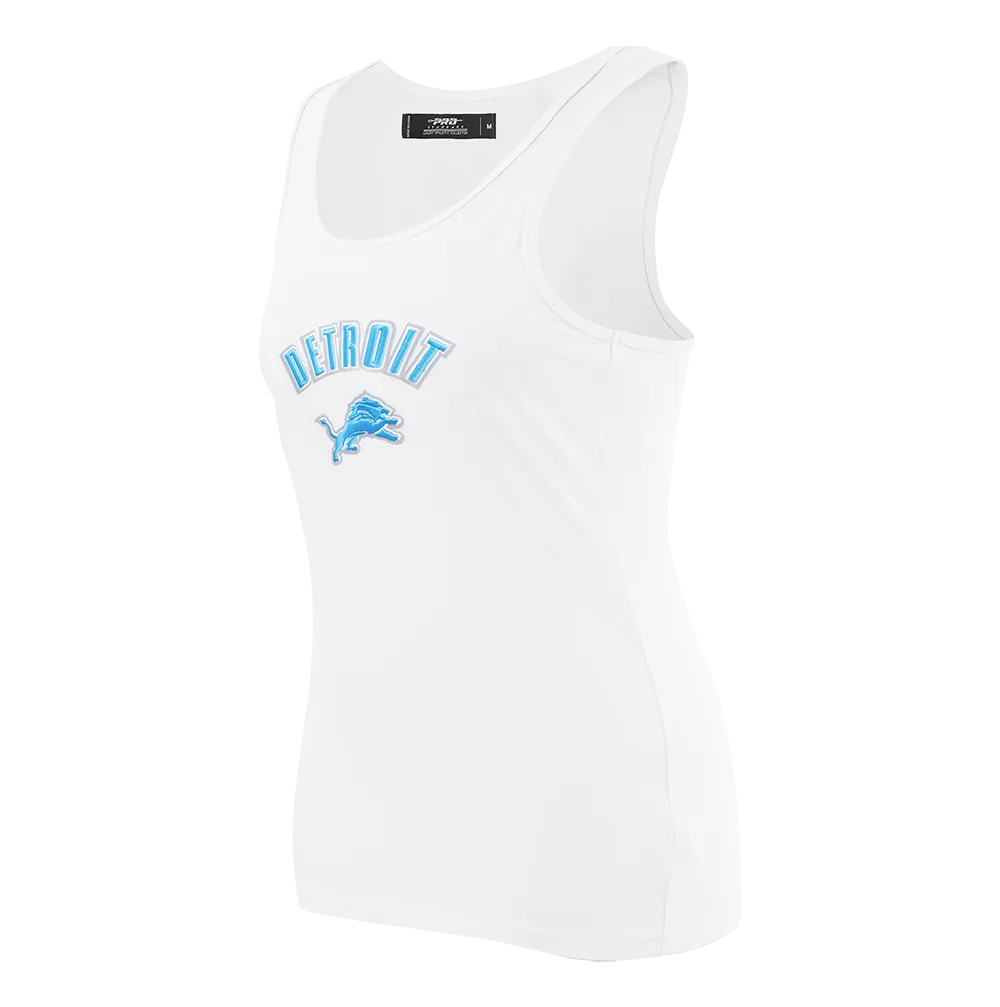 NFL DETROIT LIONS CLASSIC WOMEN'S RELAXED FIT RACERBACK (WHITE)