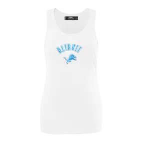 NFL DETROIT LIONS CLASSIC WOMEN'S RELAXED FIT RACERBACK (WHITE)