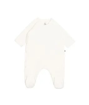 Petit Bateau Side Snap Embossed Hearts Footie