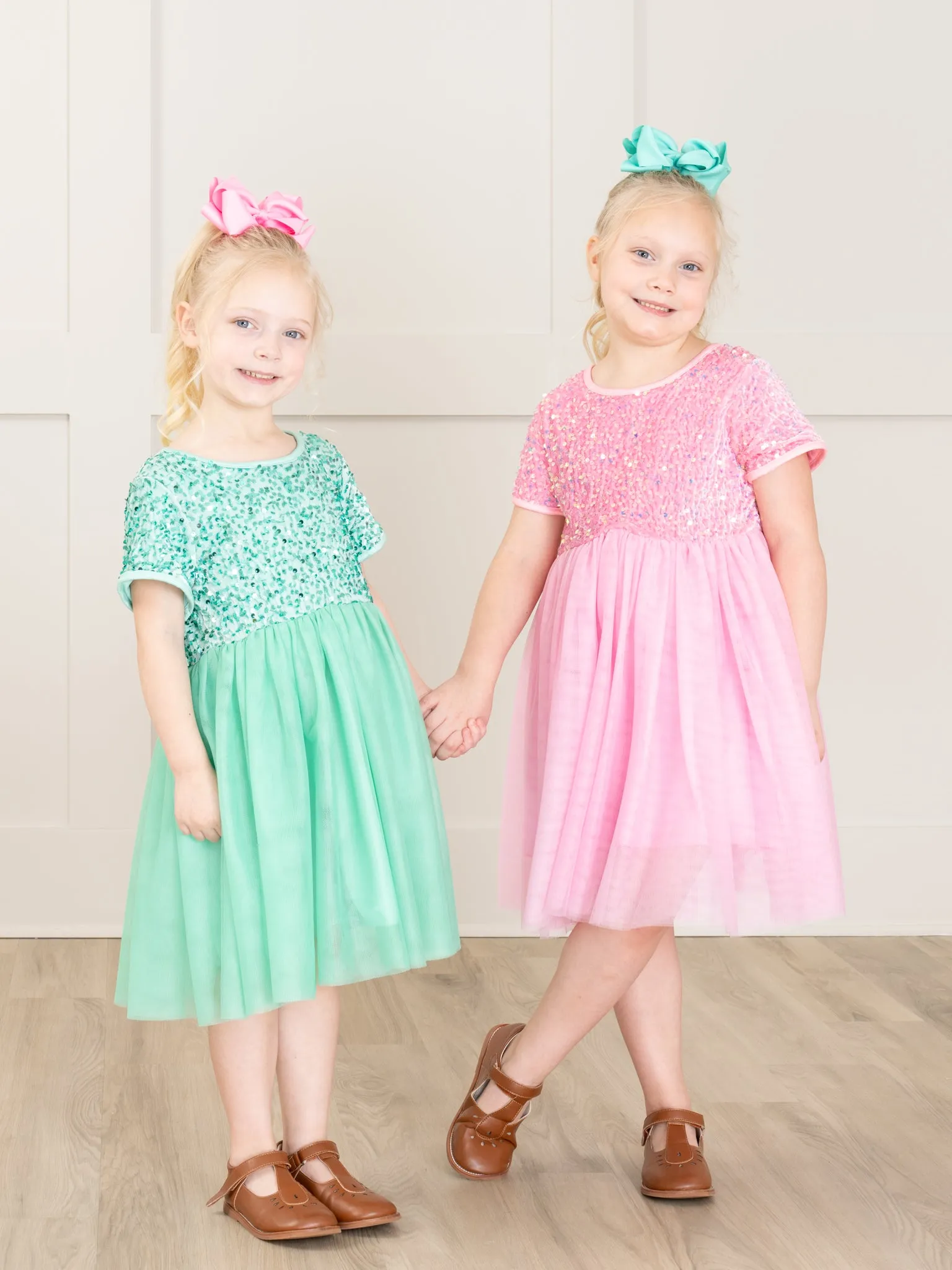 Pink Sparkly Tulle Swing Dress