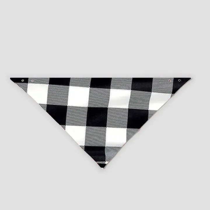 "2024 FAMILY CHRISTMAS" Text and Sleigh Pattern - Black Long Sleeve Top with Black And White Plaid Pants Family Matching Pajamas