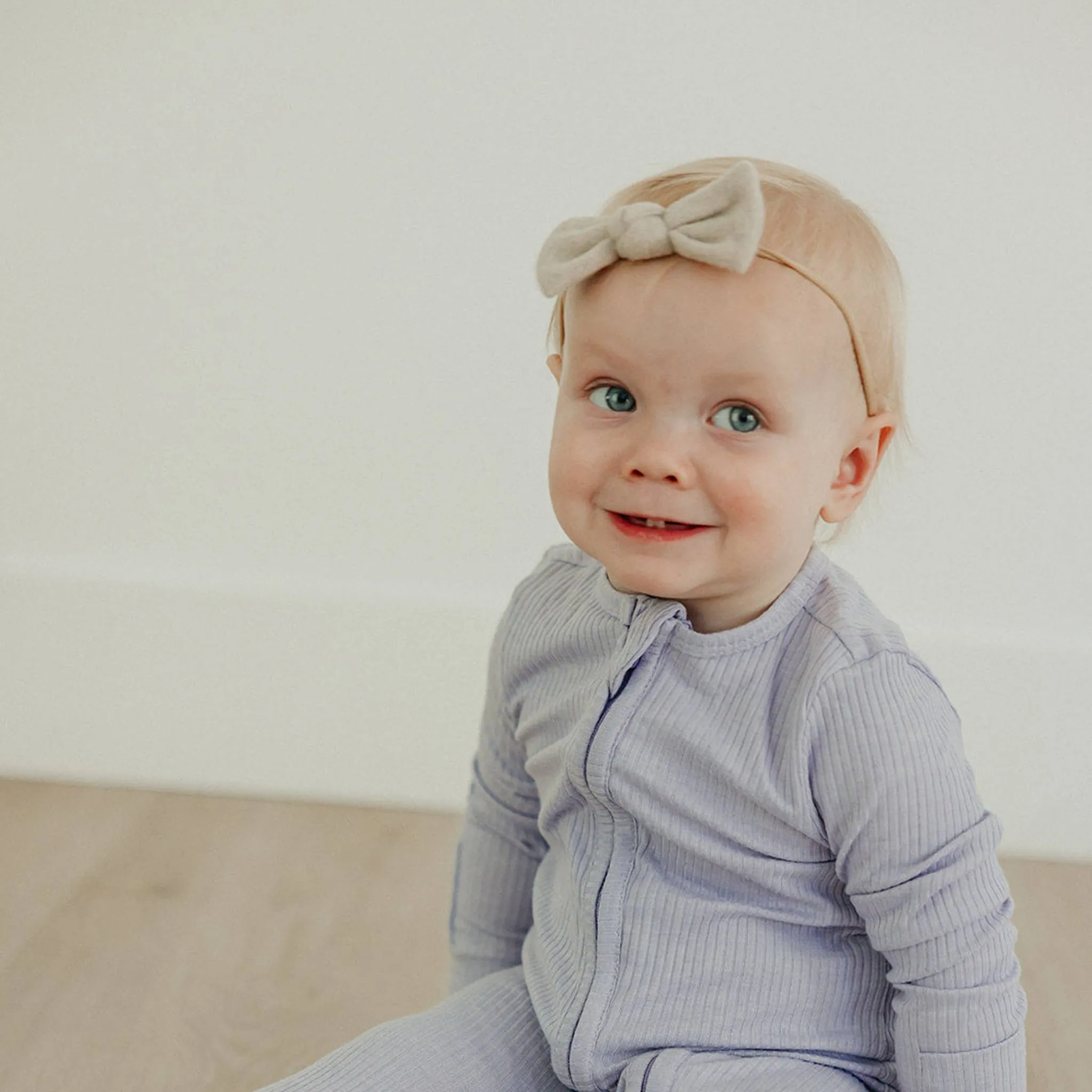 Rib Knit Zip-Up Footie Pajama - Periwinkle