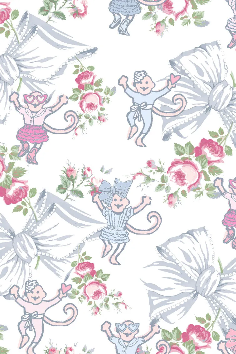 Roller Rabbit x LoveShack Rosa Beaux Monkey Kids Pajama