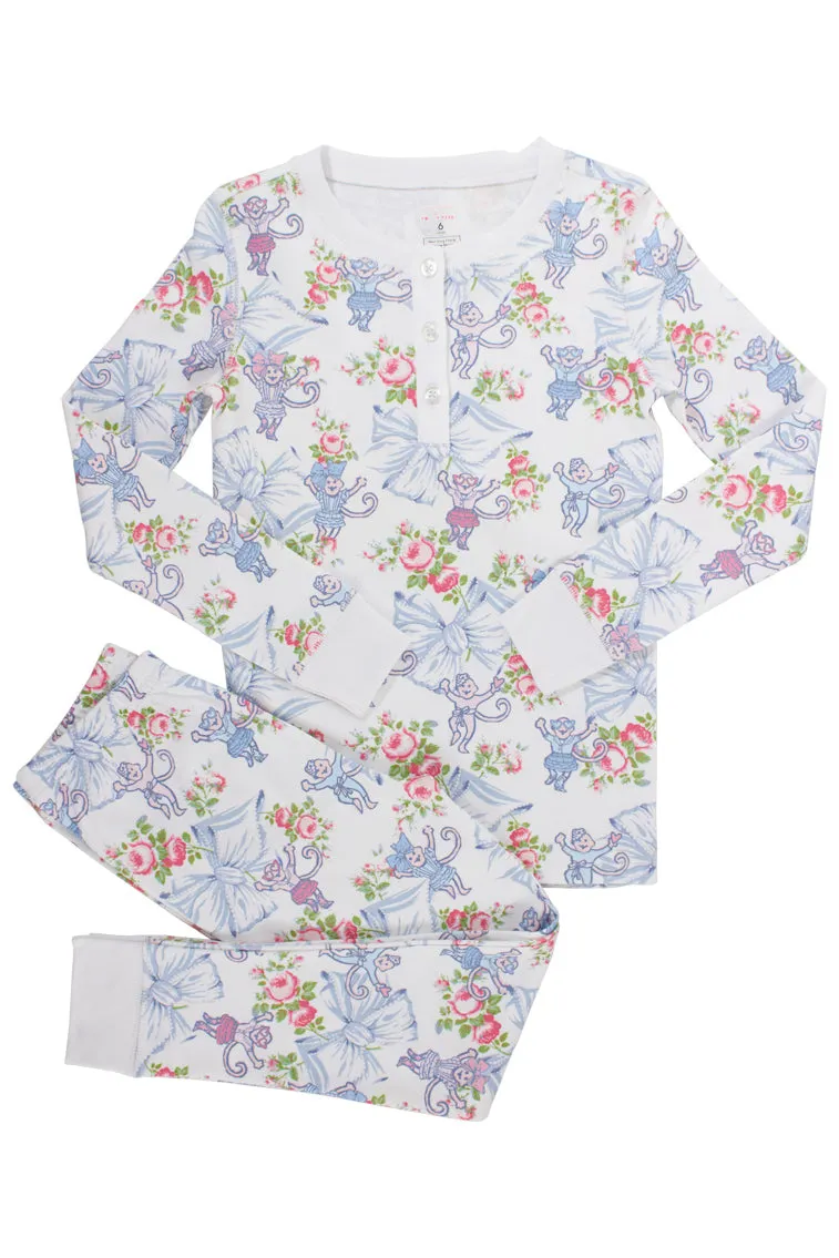 Roller Rabbit x LoveShack Rosa Beaux Monkey Kids Pajama