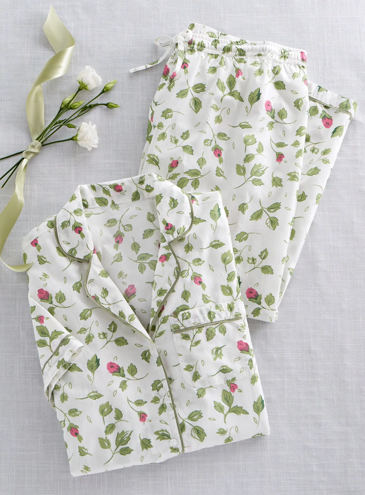 Rosebud Short Sleeve Pajamas FINAL SALE (No Returns)