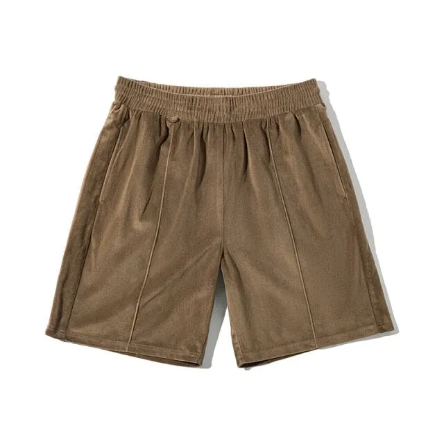 SUMMER LOOSE DRAPED VELVET SHORTS