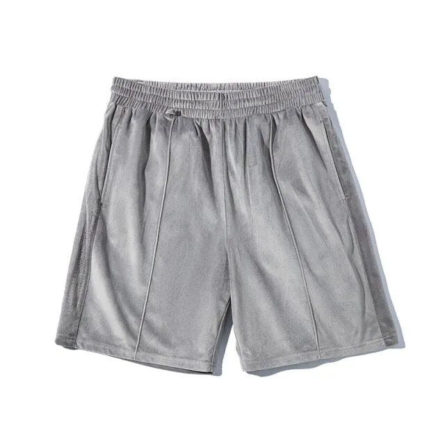 SUMMER LOOSE DRAPED VELVET SHORTS