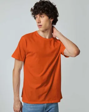 Tangy Orange Plain Tshirt - Unisex Comfort Fit