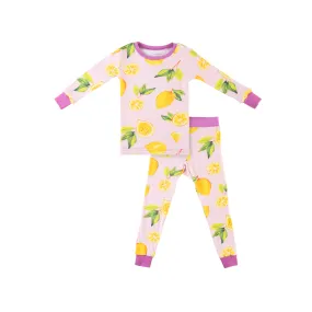 Toddler/Kids Bamboo Pajamas - Pink Lemons