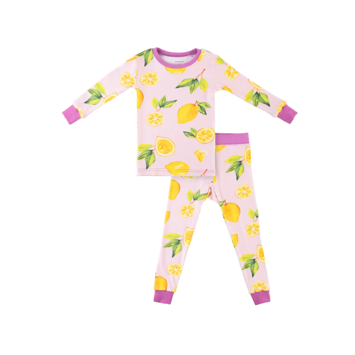 Toddler/Kids Bamboo Pajamas - Pink Lemons