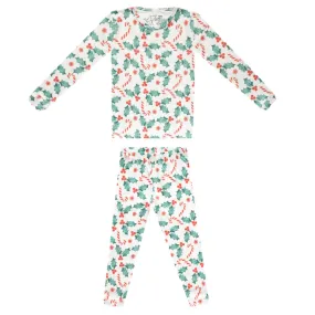Two Piece Long Sleeve Pajama Set in Holly