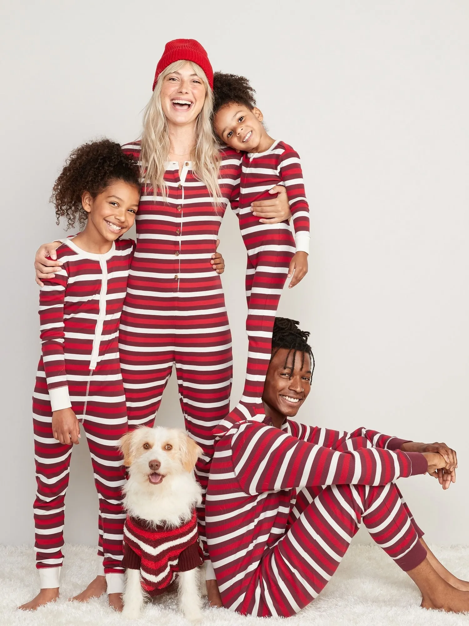 Unisex Matching Stripe Snug-Fit One-Piece Pajamas for Toddler
