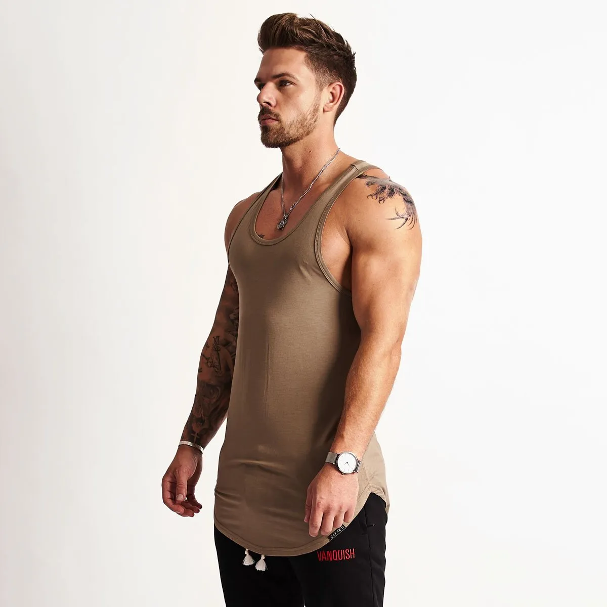 Vanquish Lifestyle Khaki Tank