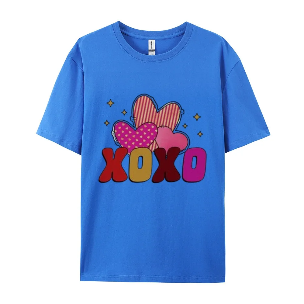 Women Love Red Heart Valentine's Day Print Graphic T-shirt