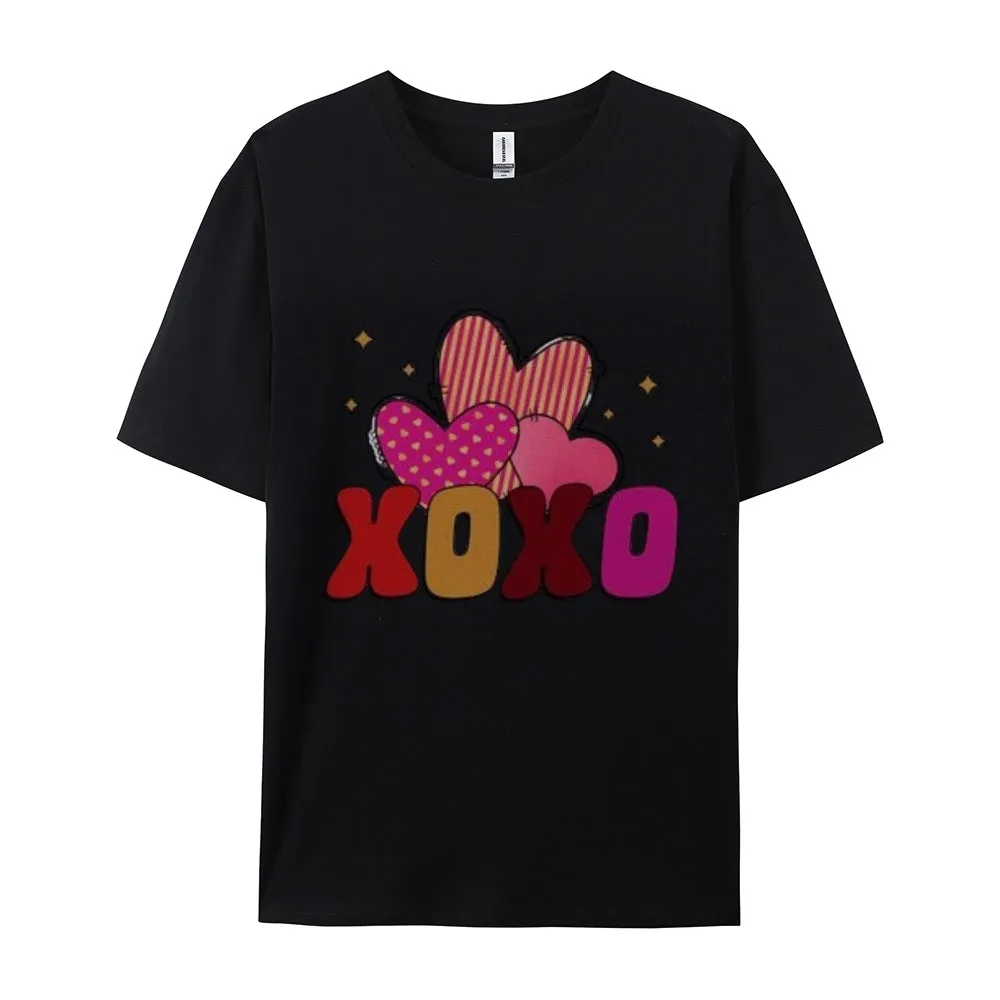 Women Love Red Heart Valentine's Day Print Graphic T-shirt