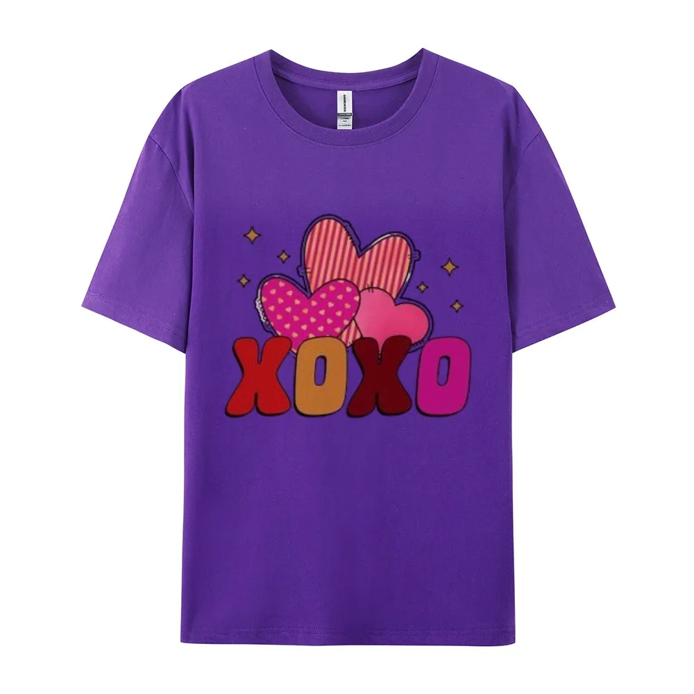 Women Love Red Heart Valentine's Day Print Graphic T-shirt