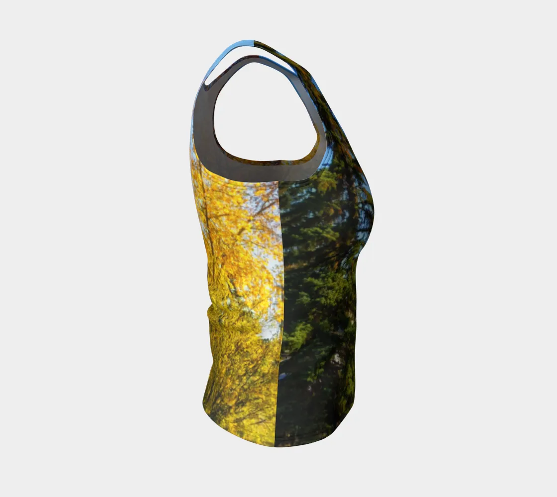 Women's All-Over Fitted Long Tank Top - Calgary in the Fall