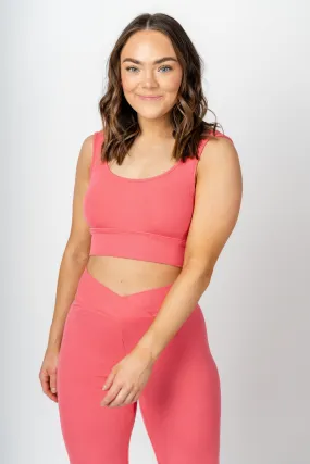 Z Supply Zoe rib tank bra watermelon