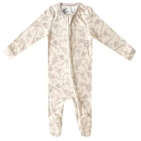 Zip-Up Footie Pajama - Jurassic Park Fossils