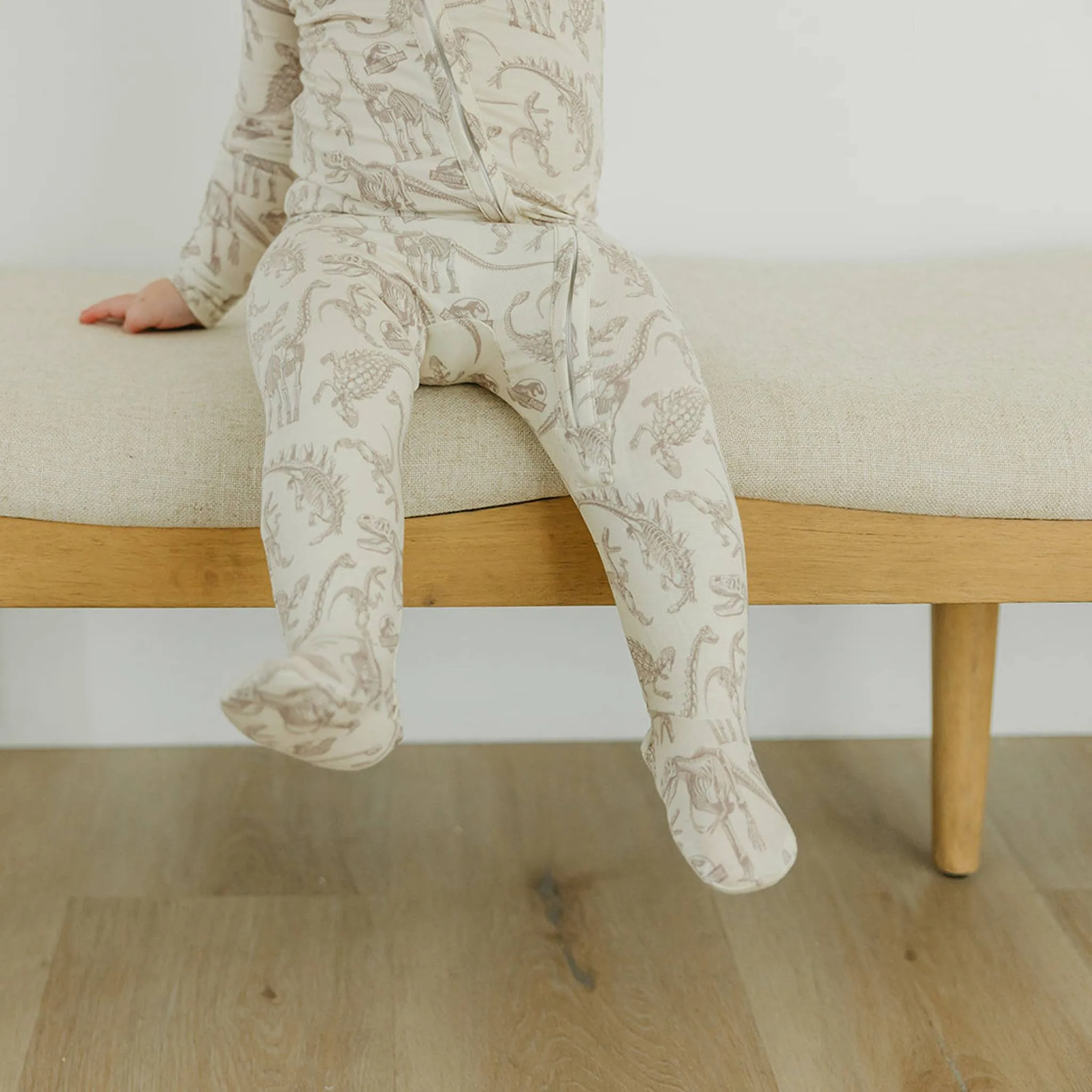 Zip-Up Footie Pajama - Jurassic Park Fossils